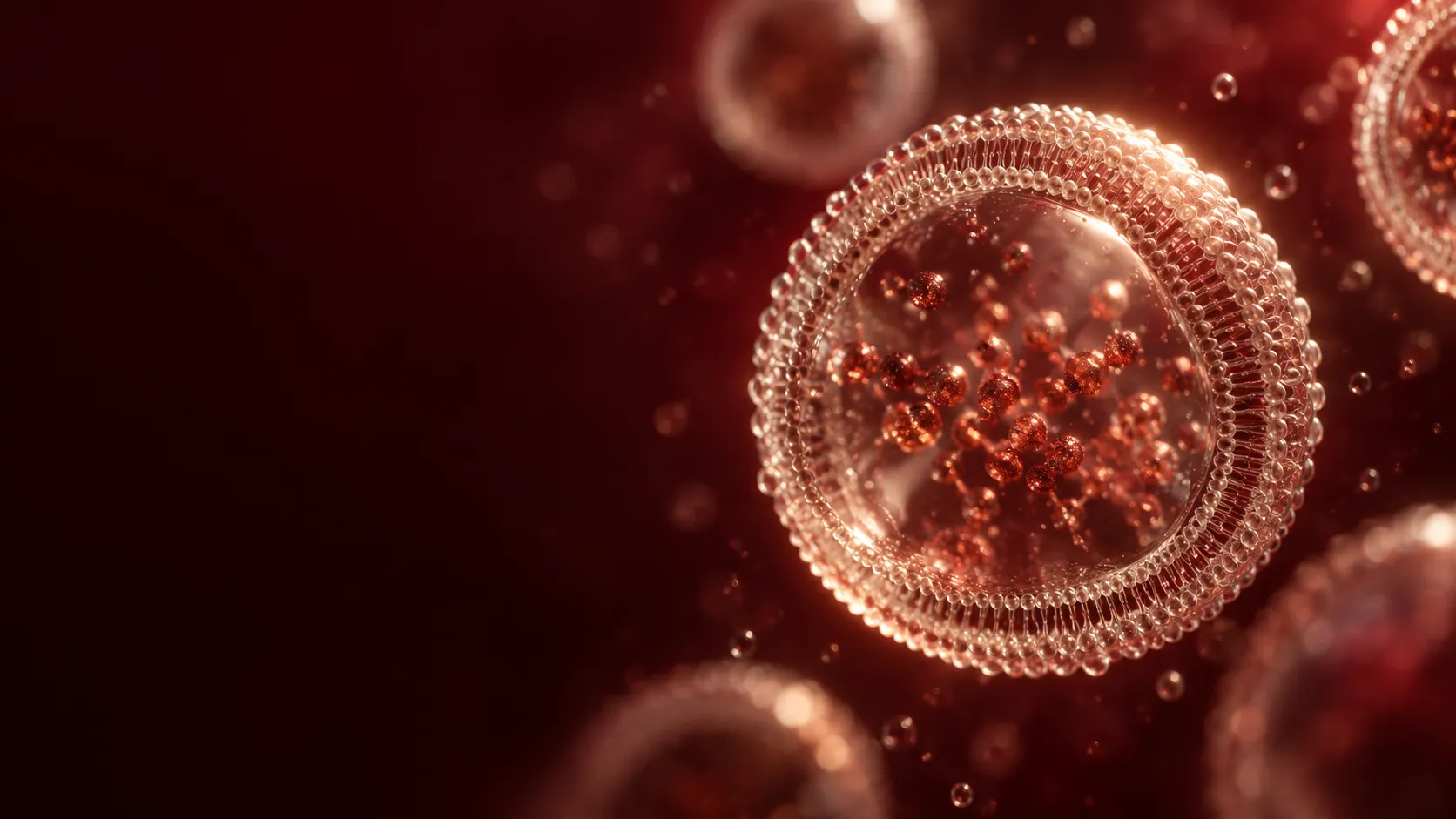 Liposome — représentation artistique de la formulation.